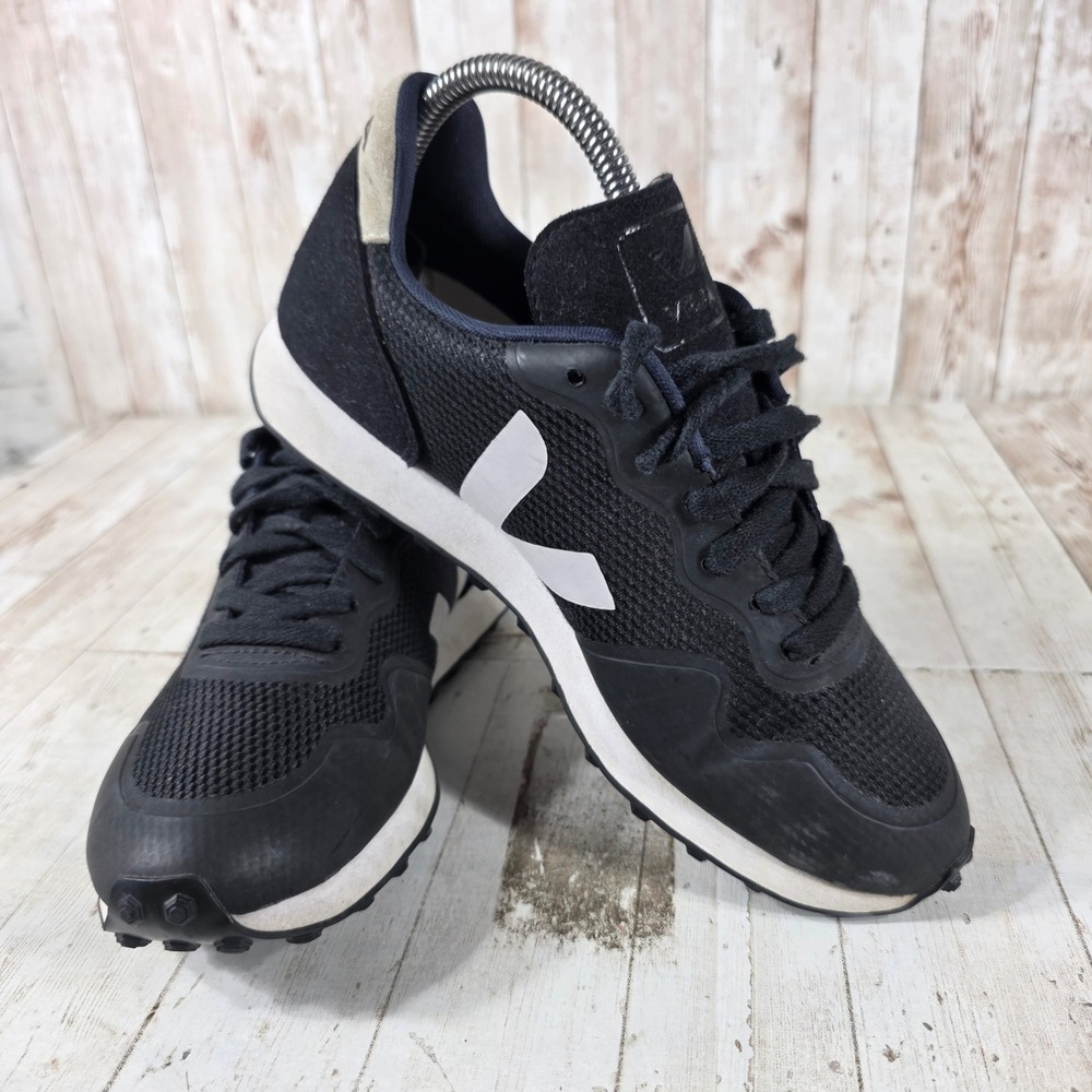 Veja Rio Branco Alveomesh Sneakers Black White Oxford Grey Womens Size 7 EUR 38 - Picture 8 of 8